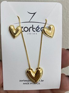 CONJUNTO CORAÇÃO LISO