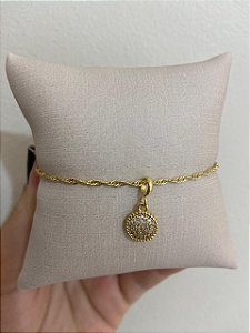 PULSEIRA MALHA TORCIDA PING CIRCULAR CRAVEJADO