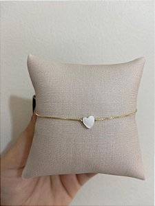 TORNOZELEIRA CORAÇÃO MADREPÉROLA