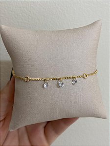 TORNOZELEIRA PONTINHOS DE LUZ CRISTAL