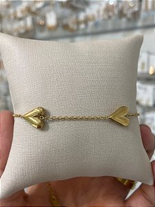 PULSEIRA AÇO CORAÇÃO LISO