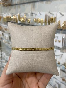 PULSEIRA AÇO DOURADA FITA 4MM