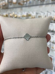 PULSEITA AÇO SILVER TREVO LISO