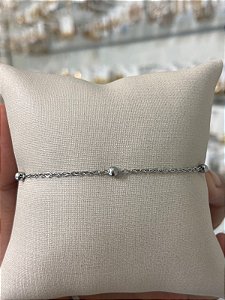 PULSEIRA AÇO SILVER BOLINHA
