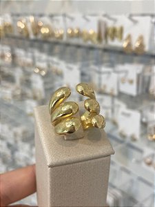 ANEL DOURADO REGULAVEL 3 GOTAS