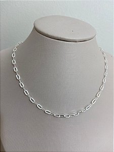 COLAR CHOCKER ELO CARTIER OVAL PRATA