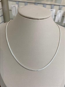 COLAR CHOCKER MALHA TRANÇADA PRATA