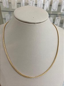 COLAR DOURADO CHOCKER MALHA TRANÇADA