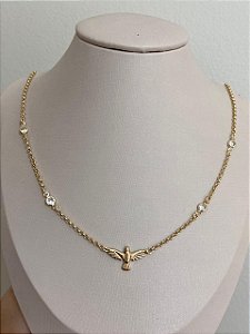 COLAR DOURADO COM PONTOS DE LUZ E O DIVINO