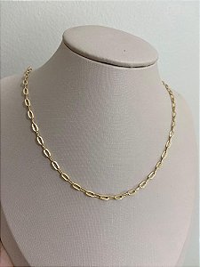 COLAR DOURADO CHOCKER ELO CARTIER OVAL PRATA