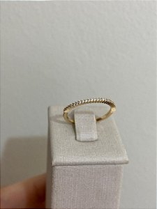 ANEL MEIA ALIANÇA DOURADO