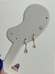 BRINCO TRIO INFANTIL PONTOS DE LUZ DOURADO