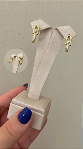 BRINCO ARGOLA CRAVEJADA INSPIRAÇÃO TIFANNY