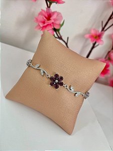PULSEIRA FLOR LAVANDA RODIO