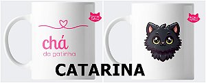 Caneca Chá da gatinha em porcelana