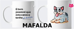 Caneca pode conter pelos de cachorros