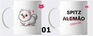 Caneca Spitz confusão e Lulu da Tasmânia
