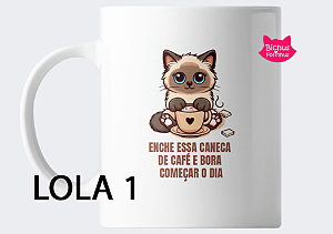 Caneca " Enche essa caneca de café e bora começar o dia"