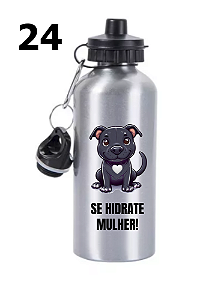 Squeeze " Se hidrate mulher" Aluminio  2 Bicos 600ml