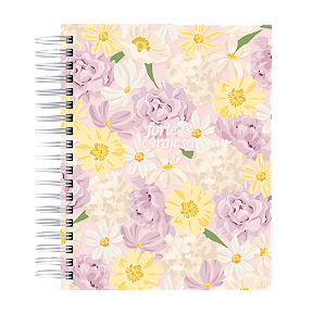 Agenda Cristã: Forte e Corajosa - Floral Rosa