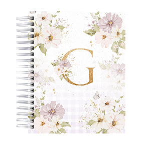 Caderno Pautado: Alfabeto Quadriculado Lilás A-Z