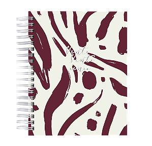 Caderno Pautado: Moderno Bordô
