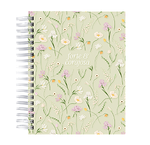 Planner Devocional: Forte e Corajosa - Floral Verde 2
