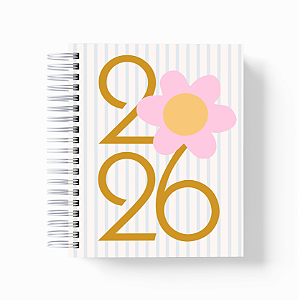 Agenda 2026 | 1DPP - Floral Azul