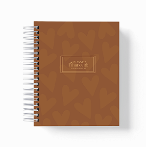 Planner Financeiro - Marrom Corações