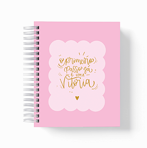 Caderno Pautado | O Primeiro Passo - Rosa
