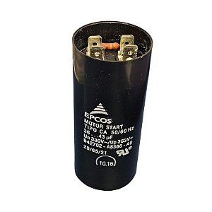 Capacitor Partida 36-43uF x 330V Plástico Faston Epcos