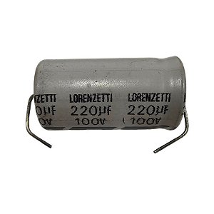 Capacitor Eletrolítico 220uF x 100V Axial Lorenzetti