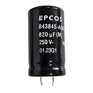 Capacitor Eletrolítico 820uF x 250V 85º Snapin B43845-A0824-M Epcos