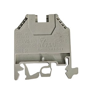 Bloco de Terminais Montado em Trilho WK2,5/U Din 2 Posições 24Awg 12Awg 2,5mm² Parafuso 57.503.0055.0 Wieland