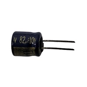 Capacitor Eletrolítico 82uF x 10V RD 85º FC