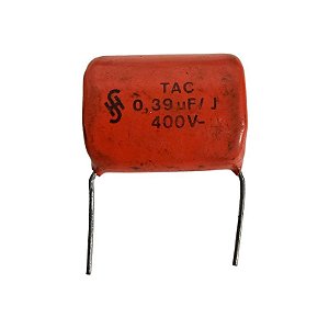 Capacitor Poliéster 390K x 400V 5% = 0,39uF/J 400V Siemens