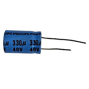 Capacitor Eletrolítico 330uF x 40V Philips