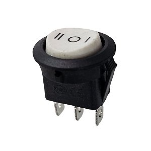 Chave Gangorra KCD1-106A Branca 3 Terminais 6A 250V 10A 125V