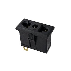 Adaptador de Tomada Pino Redondo Para Pino Chato 20A 250V