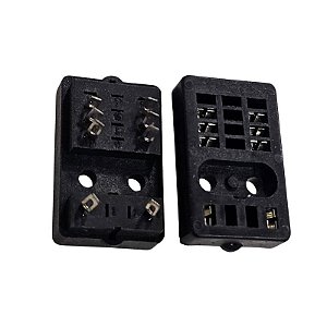 Soquete Para Relé 8 Pinos Preto