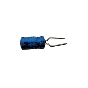 Capacitor Eletrolitico 2,2uf X 50V RD 85º Mini llelon Azul
