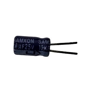 Capacitor Eletrolítico 10uF X 25V RD 85º Mini Samxon