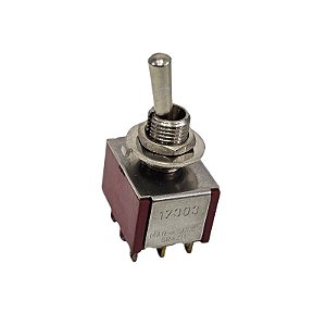 Chave Alavanca Metálica ON OFF ON 1A 250V 3A 120V 17303 Mar-Girius