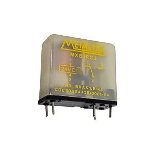 Relé MXB1RC3 24Vcc 5 Terminais Metaltex
