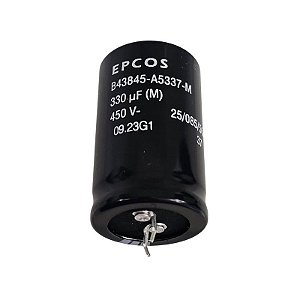Capacitor Eletrolítico 330uF x 450V RD 85º Snapin Epcos B43845-A5337-M 30DX50A