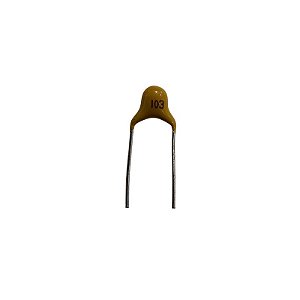 Capacitor Cerâmico 10K x 50V = 103 Amarelo