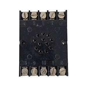 Base Para Rele 12 Pinos Preto
