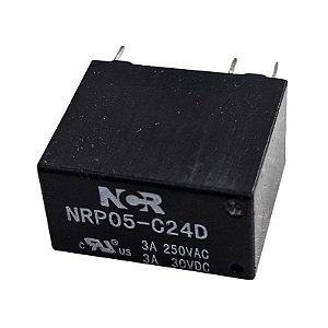 Relé NRP05-C24D 3A 250V 3A 30Vdc 5 Terminais