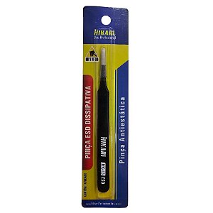 Pinça Antí-Estática Preta Inox Hikari HK-13 Esd