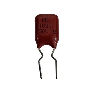 Capacitor Poliéster 10K x 50V = 103J 50V Marron